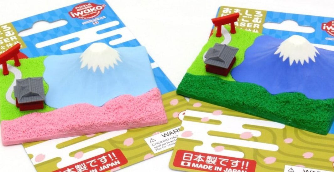 富士山和神社橡皮